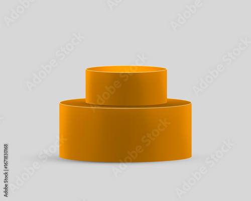 Luxury Yellow-Orange Podium Display Mockup