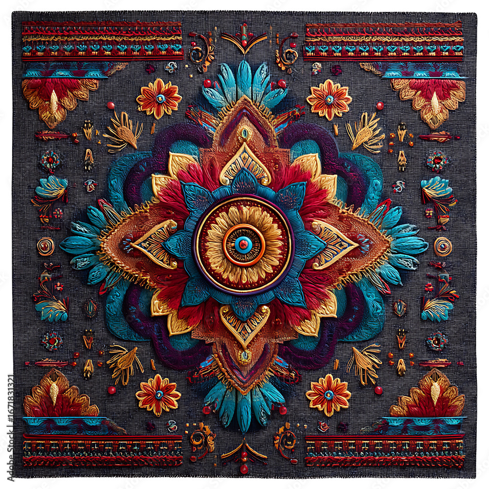 custom made wallpaper toronto digitalIntricate Mandala: A Symphony of Colors and Textures