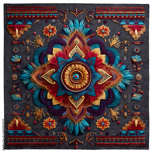 Wallpaper Mural Intricate Mandala: A Symphony of Colors and Textures Torontodigital.ca