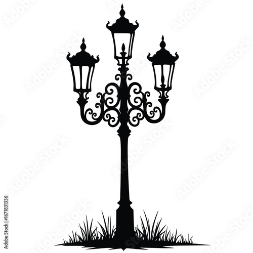 street lamp vector illustration