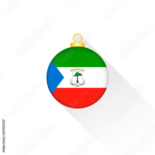 Equatorial Guinea National Flag Christmas Decoration.