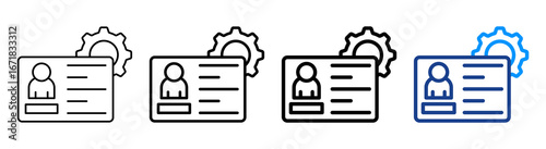 Account Management Icon Different Style Outline Collection Set