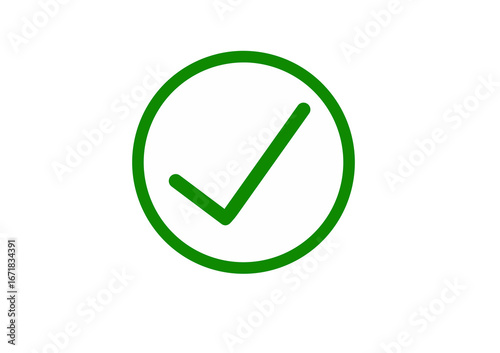 Free Download Green check mark inside a circle, isolated on transparent background - GFXLoad