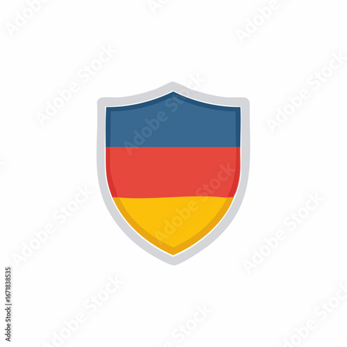 Free Download German Flag Colors Shield Icon Representing National Identity and Protection - GFXLoad