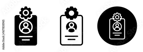 Business Profil Icon Collection Glyph & Mixed Style