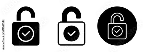 Unlock Icon Collection Glyph & Mixed Style