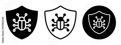 Antivirus Icon Collection Glyph & Mixed Style