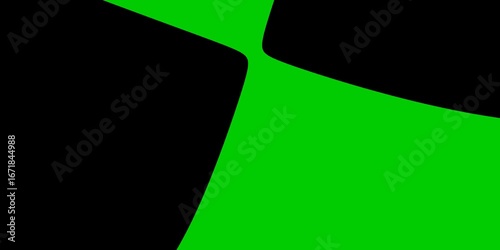 Dynamic green and black abstract shapes looping motion background