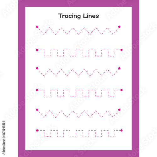 Tracing activity worksheet for kids page 06
