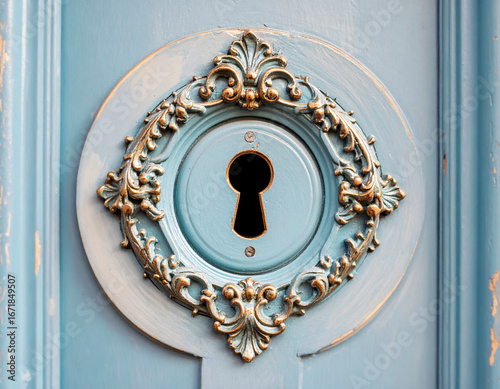 French Chateau Keyhole Elegance Romance Background