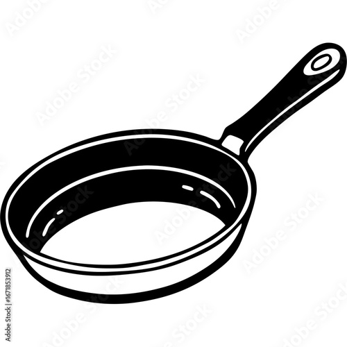 frying pan isolated on white