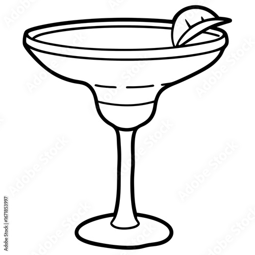 hand drawn illustration of a cocktail