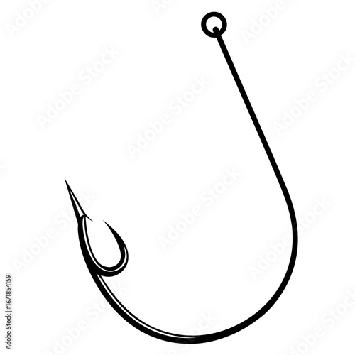 fishing hook vector illustration