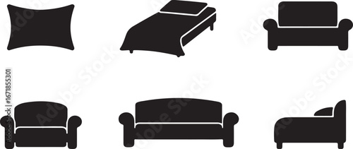 set of furniture icons