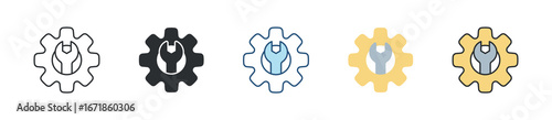 Settings Icon Set Multiple Style Collection