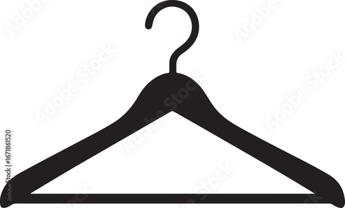 A brown wooden coat hanger is an isolated empty object for hanging clothes on a white background