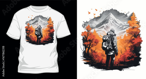 mountain t shirt design, adventure t shirt design, hiking t shirt design.