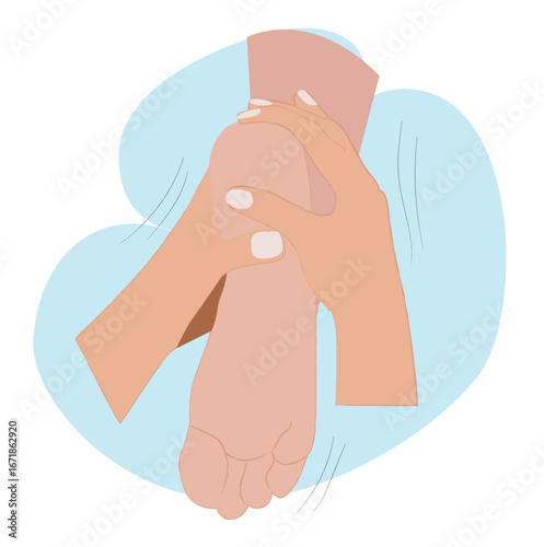 foot massage. Female or male foot sole