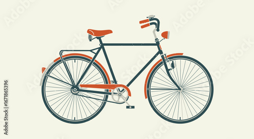 vintage bicycle vector illustration
