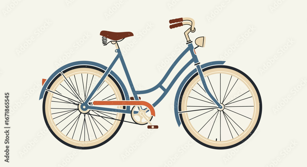 Naklejka premium vintage bicycle vector illustration
