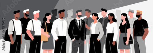 Diverse Professionals United in Modern Office