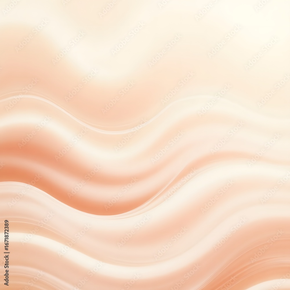 Obraz premium Serene Peach Wave Motion