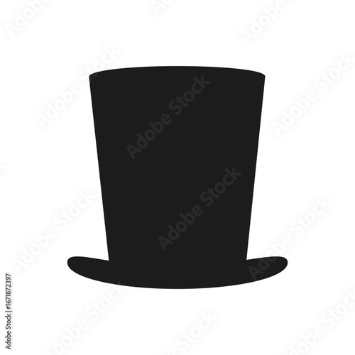 Simple black hat silhouette – bowler, top, and derby hats in minimalist style, ideal for vintage-themed designs, party graphics, and classic character illustrations.