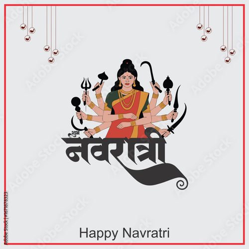 Happy Navratri Through the Cosmic Veil of Stars and Flame, the Divine Feminine Descends—Adorned in Lotus Light, Modak Offerings, and the Infinite Rhythm of Devotion
