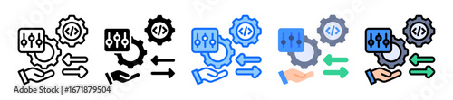 Configuration Management icon Multi Style Vector Illustration