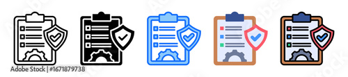 Compliance Management icon Multi Style Vector Illustration
