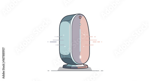 Modern air purifier design highlighting airflow and technology in minimalist style