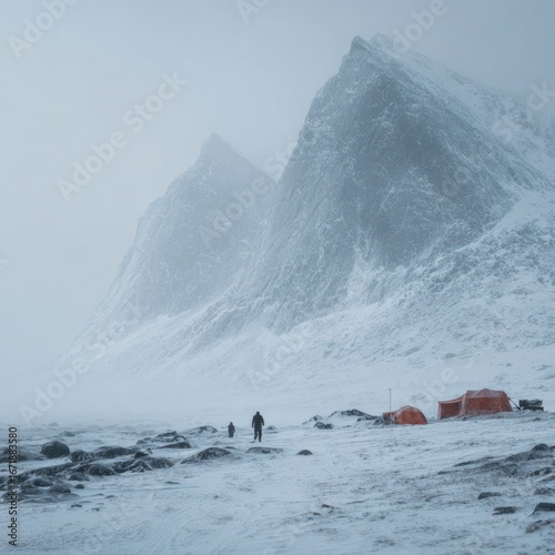 remote nature tourism with icy terrain