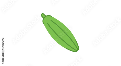 Fresh green beans isolated on white background healthy organic vegetable food