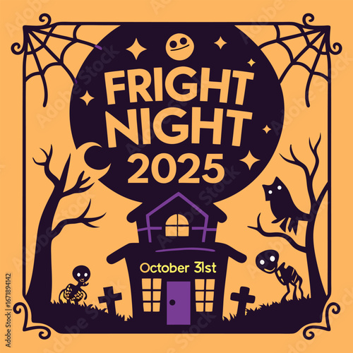 Halloween Fright Night Lettering and Horroor Fest 2025