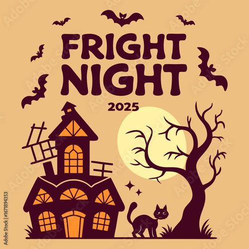 Halloween Fright Night Lettering and Horroor Fest 2025