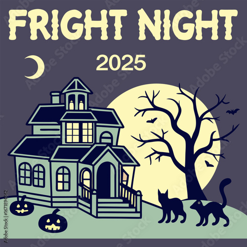 Halloween Fright Night Lettering and Horroor Fest 2025