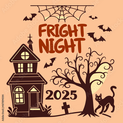 Halloween Fright Night Lettering and Horroor Fest 2025