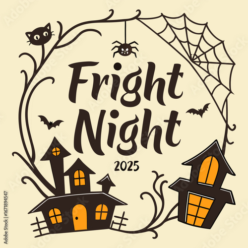 Halloween Fright Night Lettering and Horroor Fest 2025