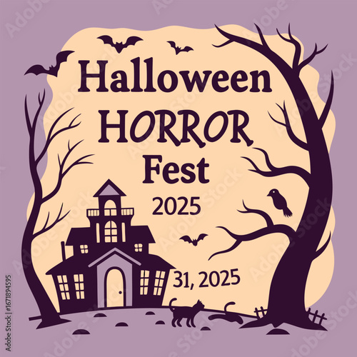 Halloween Fright Night Lettering and Horroor Fest 2025