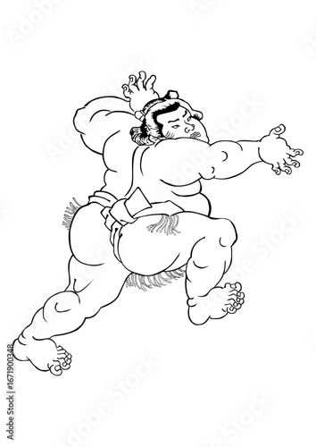 浮世絵　相撲取り　その59