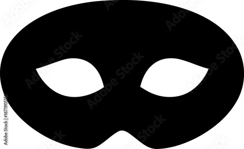 Simple black masquerade eye mask symbol for parties and events