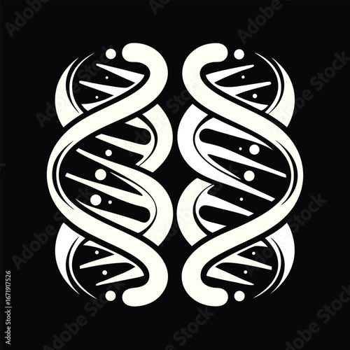Minimalist Molecular Biology DNA Double Helix Graphic Design for Science T-shirt