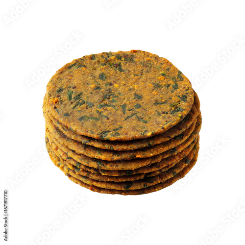 Stack of Delicious Methi Thepla Flatbreads, Indian Cuisine
