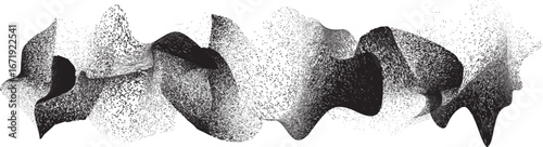 Sprayed black spiral line .Graffiti art design . Noise dispersion grungy wavy logo . Spray effect .Grunge texture . Distressed element . Grange textured vector
