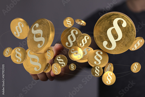 Abstract image of golden pa...