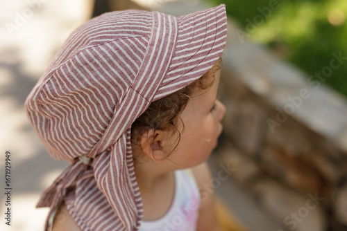 Adorable toddler girl weari...