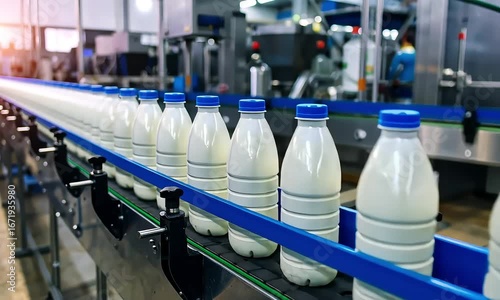 Modern automated dairy product packaging line