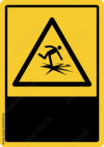 warning safety signs_warning ; thin ice your custom message here portrait size a4/a3/a2/a1 v2	 
