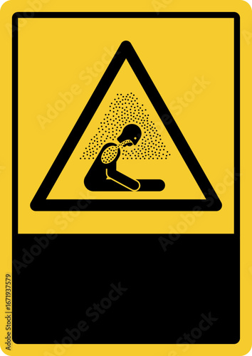 warning safety signs_warning ; asphyxiating atmosphere your custom message here portrait size a4/a3/a2/a1 v2	 