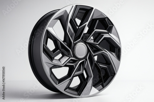 Modern Alloy Wheel with Geometric Design